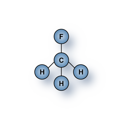 Methyl Fluoride (CH3F, HC-41) gas molecules for sale