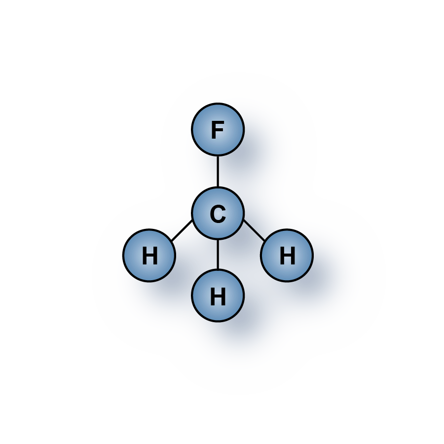 Methyl Fluoride (CH3F, HC-41) gas molecules for sale