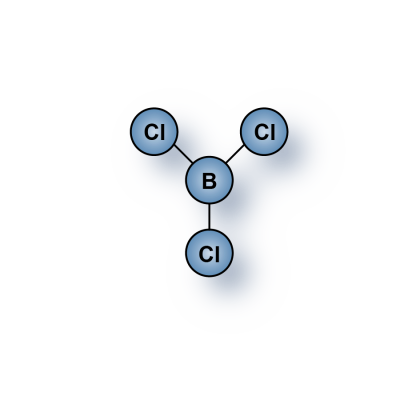 Boron Trichloride (BCl3) gas molecules for sale