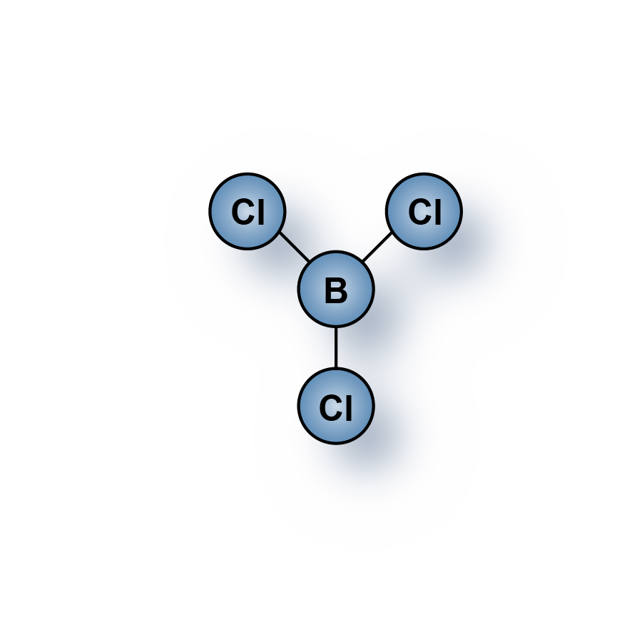 Boron Trichloride (BCl3) gas molecules for sale