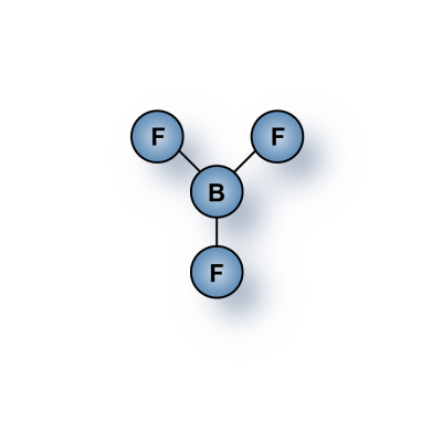 Boron Trifluoride (BF3) gas molecules for sale