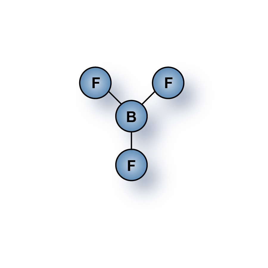 Boron Trifluoride (BF3) gas molecules for sale