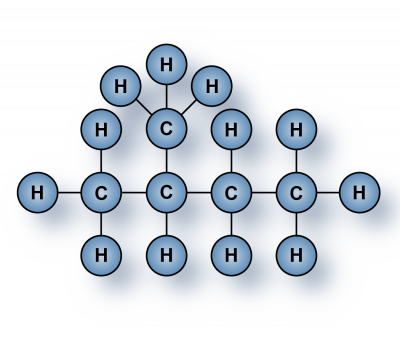 Highest purity Isopentane (C5H12, R601A) gas molecules