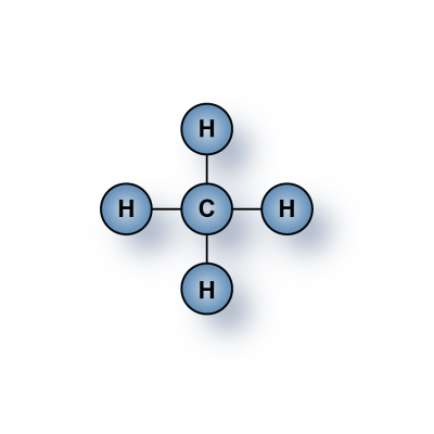 Highest purity Methane (CH4) gas molecules for sale
