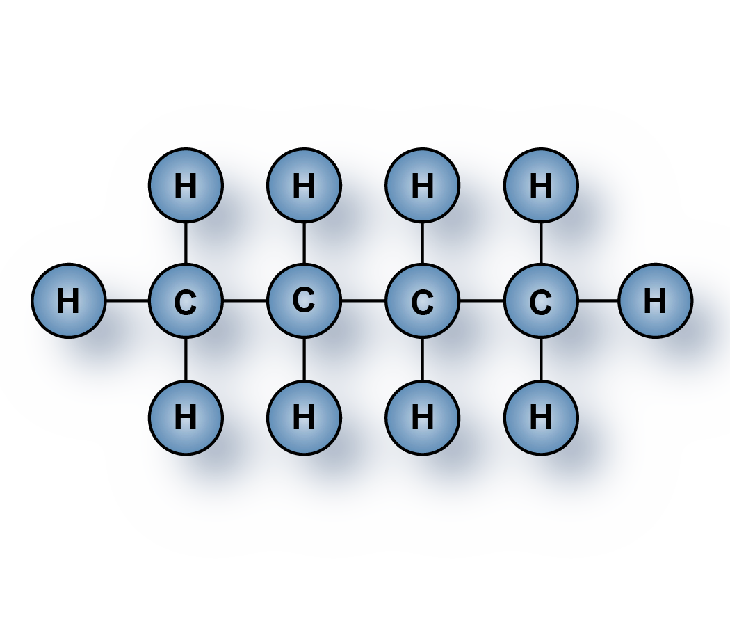 Highest purity N-Butane (C4H10, R600A) gas molecules for sale