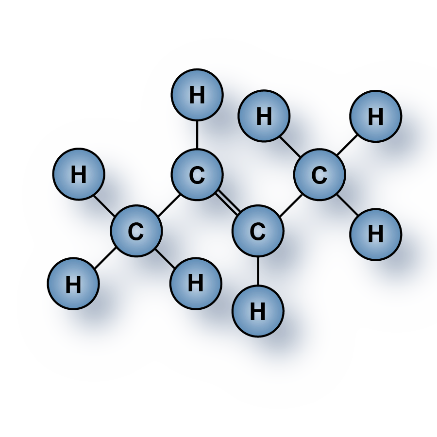 Highest purity Trans-2-Butene gas (C4H8) molecules for sale