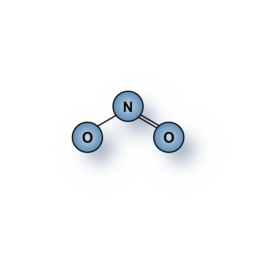 highest purity Nitrogen Dioxide NO2 gas molecule