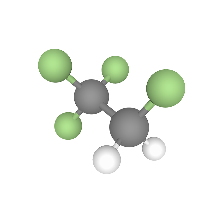 1,1,1,2-Tetrafluoroethane (CH2FCF3) gas molecules for sale