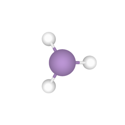 Arsine gas molecules for sale