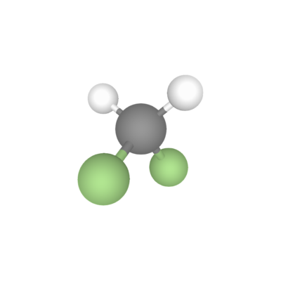 Difluoromethane gas (CH2F2, R32, HFC-32) molecules for sale