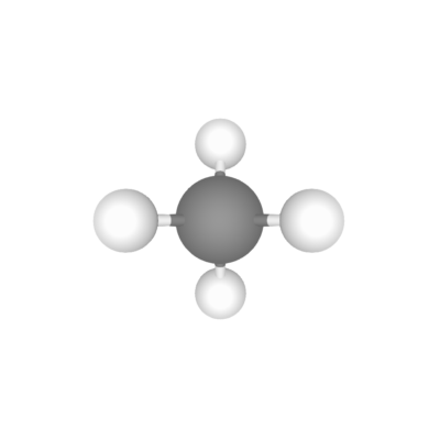 Highest purity Methane (CH4) gas molecules for sale
