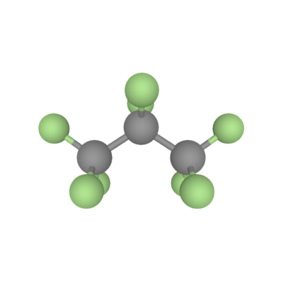 Octafluoropropane (C3F8, R218, HC-218) gas molecules for sale