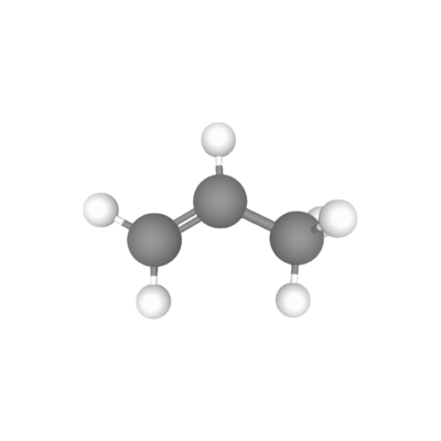 Propylene (C3H6) gas molecules for sale