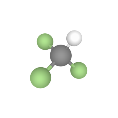 High purity Trfluoromethane CHF3 gas molecule
